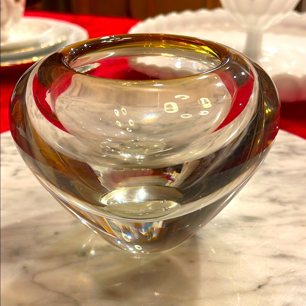 Vintage Waterford Crystal evolution art glass , candle holder